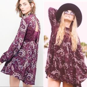 Free People Purple Sweet Thing Crochet Dress